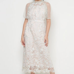 Luna Dress in Ivory Blue
