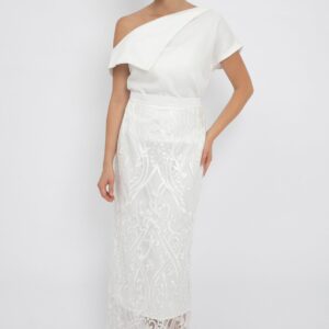 Maddison Dress Set in White