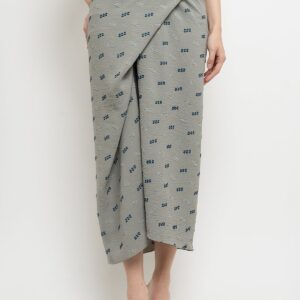 Zora Wrap Skirt in Blue Grey